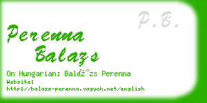 perenna balazs business card